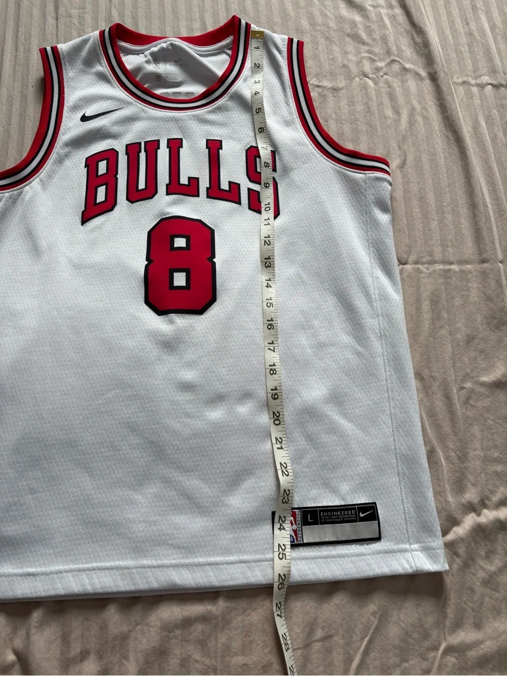 Nike Chicago Bulls #8 Zach LaVine Swingman Jersey White Dri-FIT Youth Large